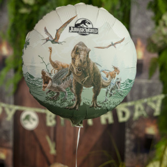 Fóliový balón okrúhly Jurassic World mix farieb