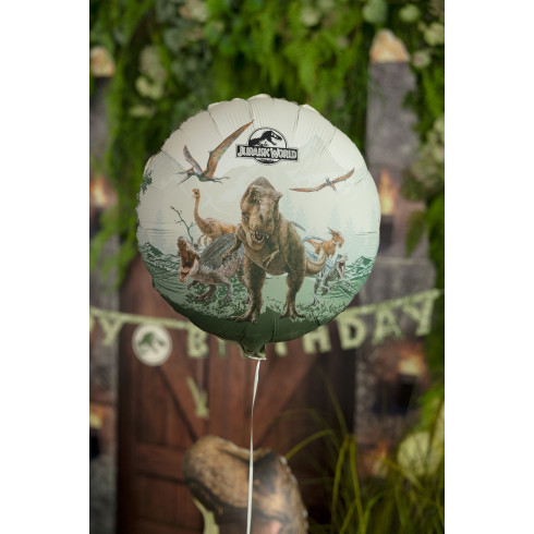 Fóliový balón okrúhly Jurassic World mix farieb