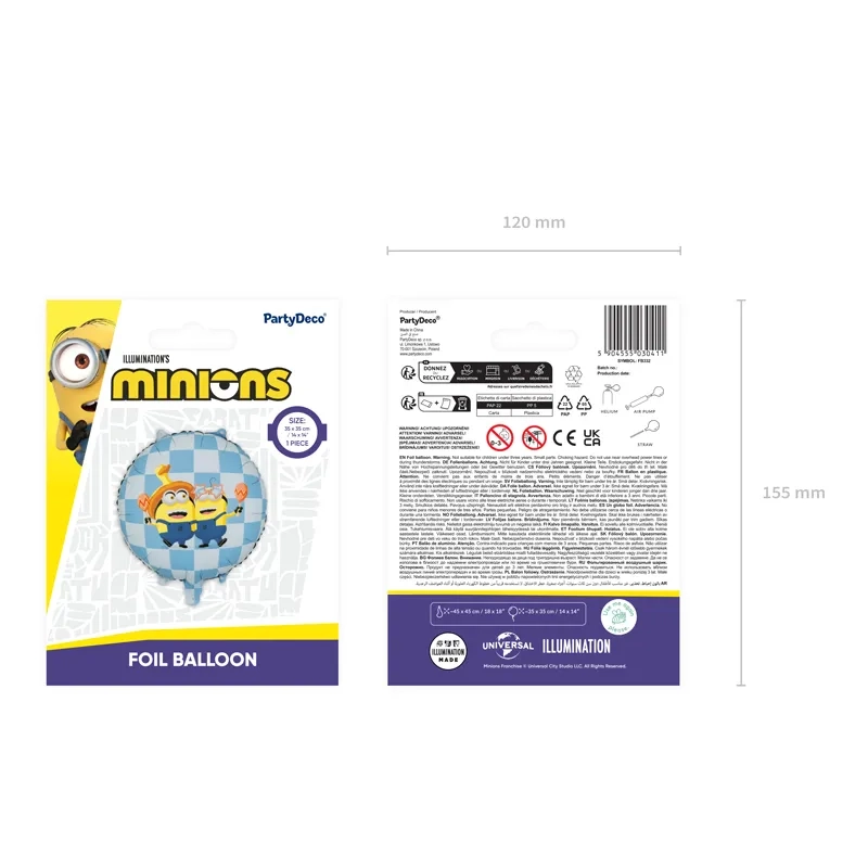 Palloncino in alluminio rotondo Minions