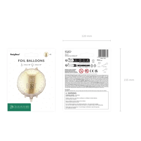 Okrugli folijski balon You Are The Best, razne boje