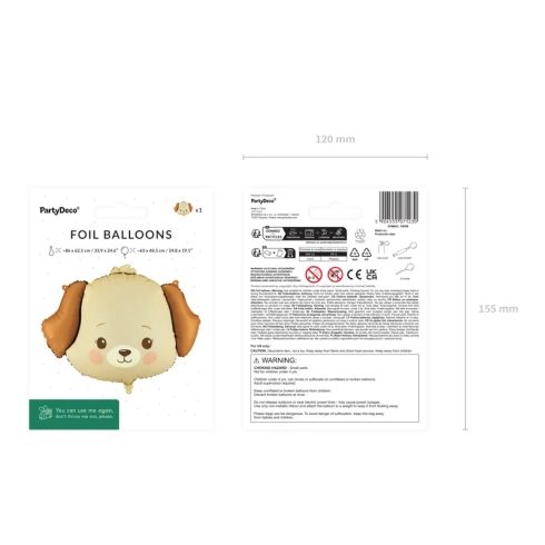 Folični balon pas, mix boja