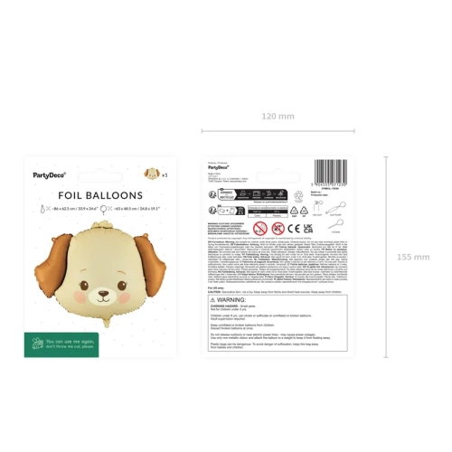 Balon din folie câine, asortat culori