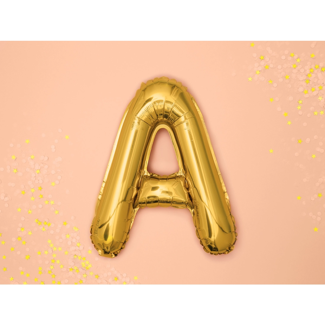 Fólia lufi A betű arany színben bulira