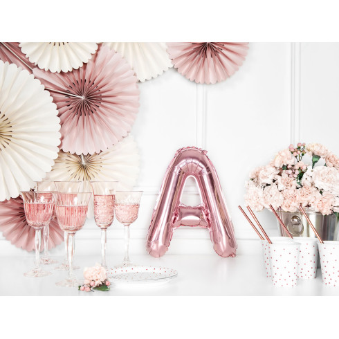 Fóliový balón písmeno A rose gold na párty