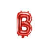 Fólia lufi B betű, piros, 35 cm