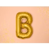 Fólia lufi B betű, arany, bulira