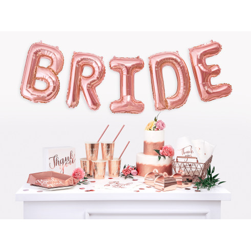 Fóliový balón písmeno B rose gold na párty