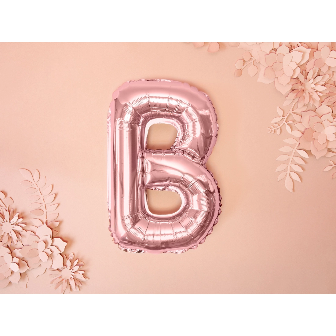 Fólia lufi B betű rose gold bulira