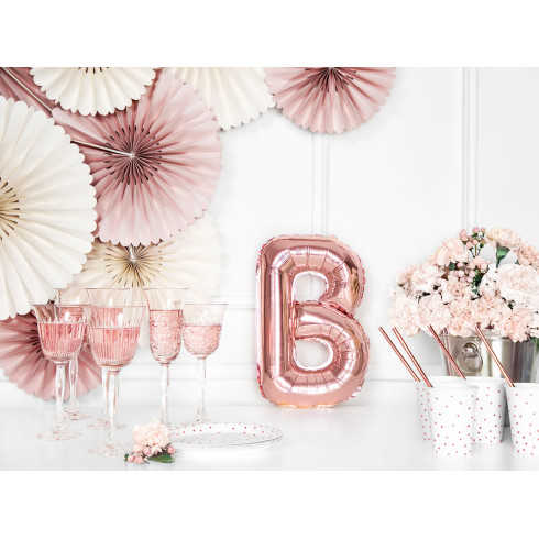 Fóliový balón písmeno B rose gold na párty
