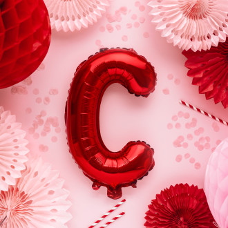 Fóliový balón písmeno C červený