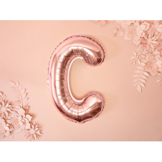 Fóliový balón písmeno C rose gold na párty