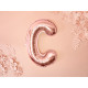 Fóliový balón písmeno C rose gold na párty