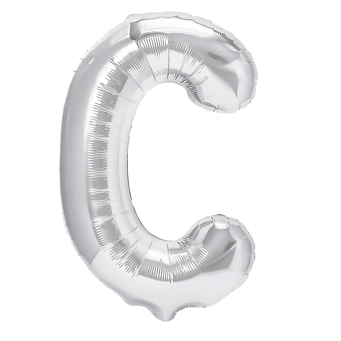 Ezüst fólia léggömb C betű, 40 cm