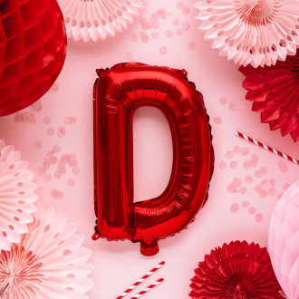 Fóliový balón písmeno D červený na párty