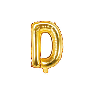 Fóliový balón písmeno D zlatý na oslavu