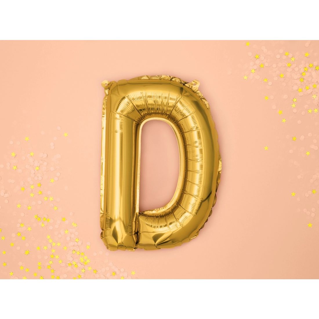Arany fólia lufiballon D betű ünneplésre