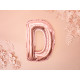 Fóliový balón písmeno D rose gold na oslavu