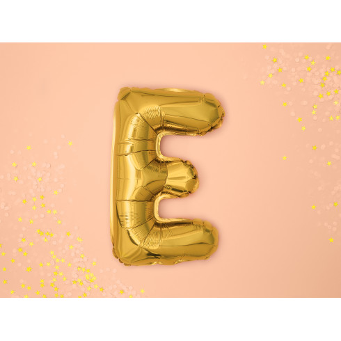 Foliový balón písmeno E gold na párty