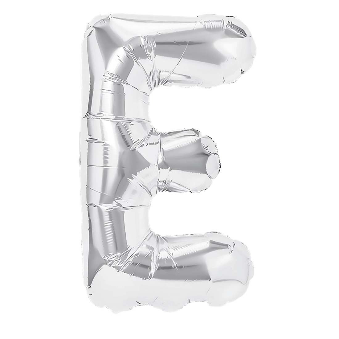 Balon din folie literă E, argintiu, 40 cm