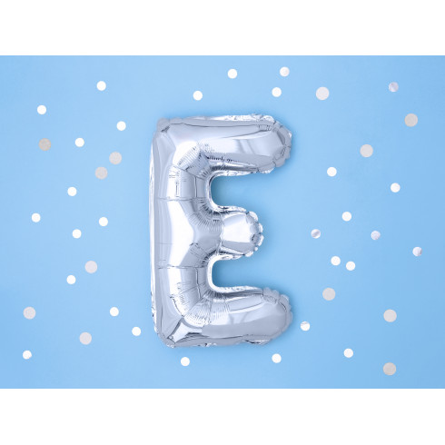Fóliový balón písmeno E stříbrný