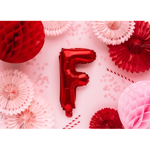 Fóliový balón písmeno F červený na párty