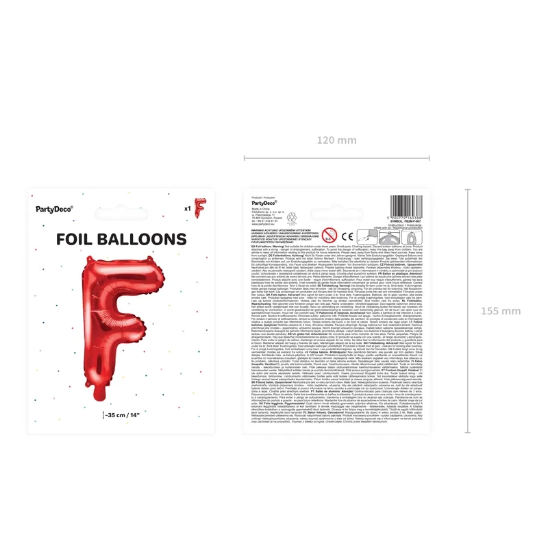 Fólia lufibeté F, piros, bulira