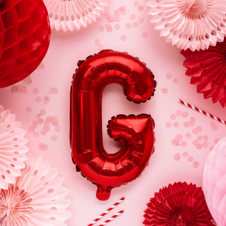 Fóliový balón písmeno G červený 35 cm