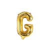 Fólia lufiból készült G betű arany színben bulira