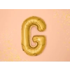 Fólia lufiból készült G betű arany színben bulira
