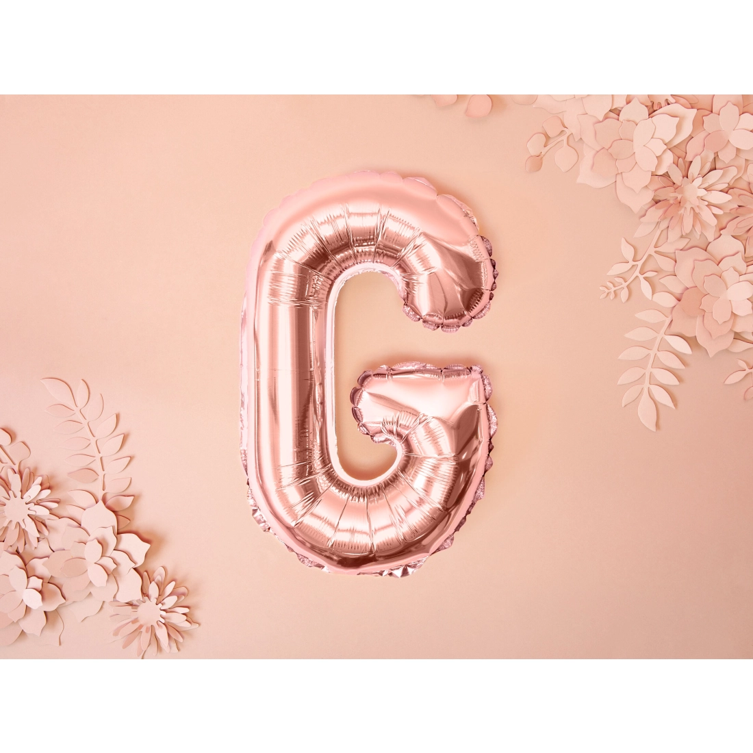 Fólia lufiballon G betű, rose gold