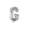 Fólia lufi G betű, ezüst