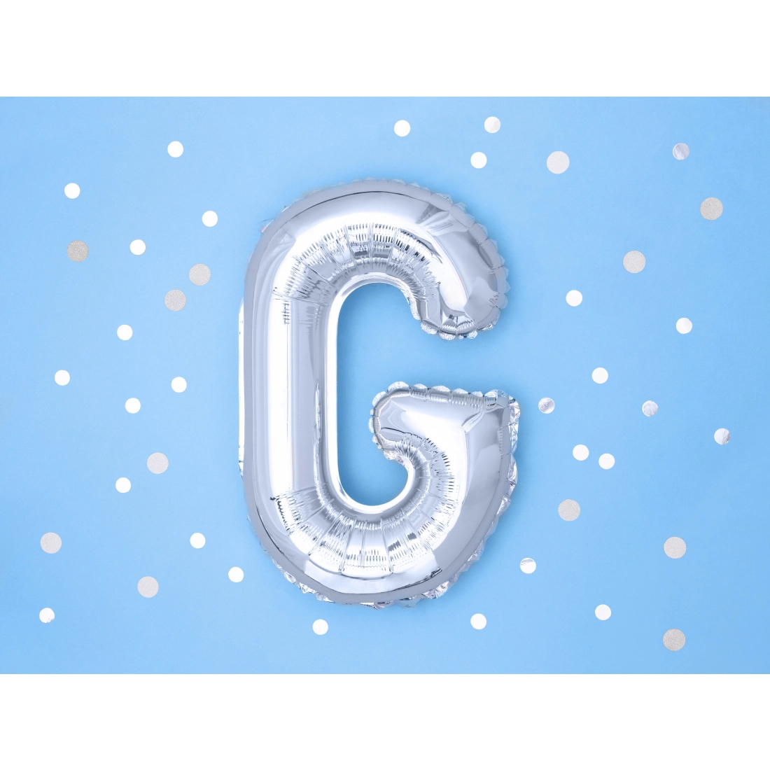 Fólia lufi G betű, ezüst