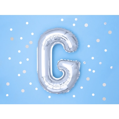 Balon din folie literă G argintiu