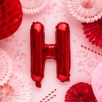Fóliový balón písmeno H červený na oslavu