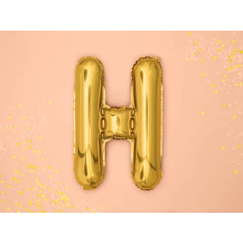 Folija balon črka H v zlati barvi za zabavo
