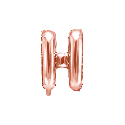 Fóliový balón písmeno H rose gold na párty