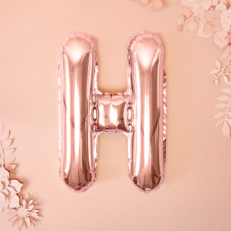 Fóliový balón písmeno H rose gold na párty