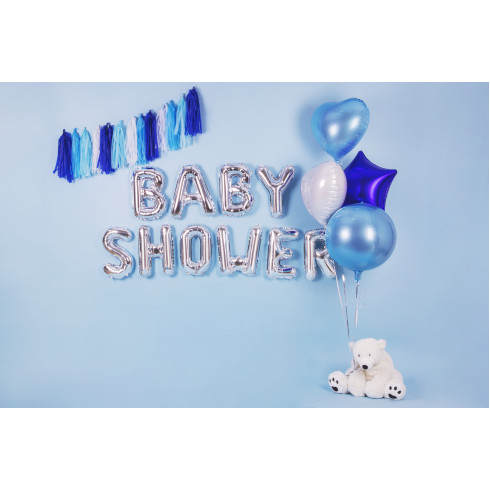 Fóliový balón písmeno H strieborný 35 cm