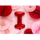 Foliový balón písmeno I červený na párty