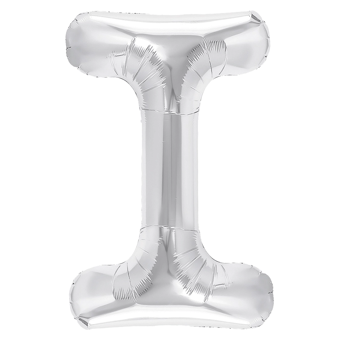 Ezüst fólia lufi, I betű, 40 cm