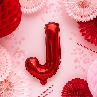 Fóliový balón písmeno J červený