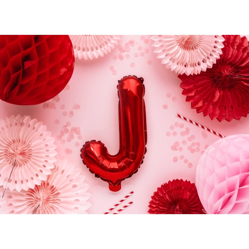 Balon folie literă J roșu