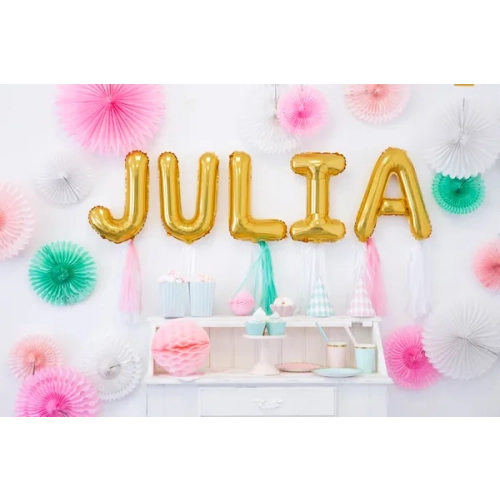 Folijski balon črka J zlata