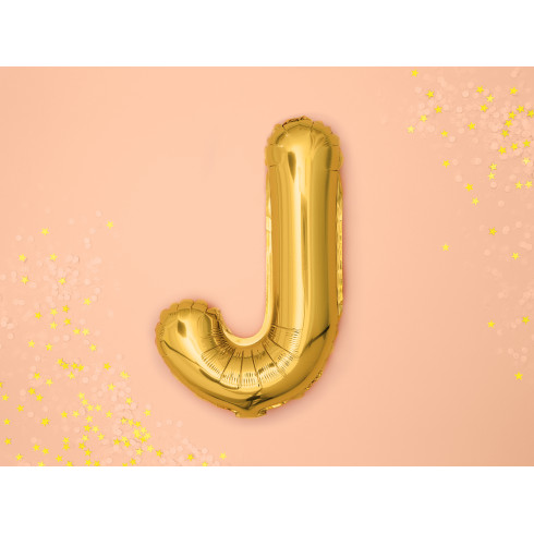 Fóliový balón písmeno J gold