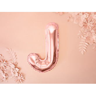 Fóliový balón písmeno J rose gold na party
