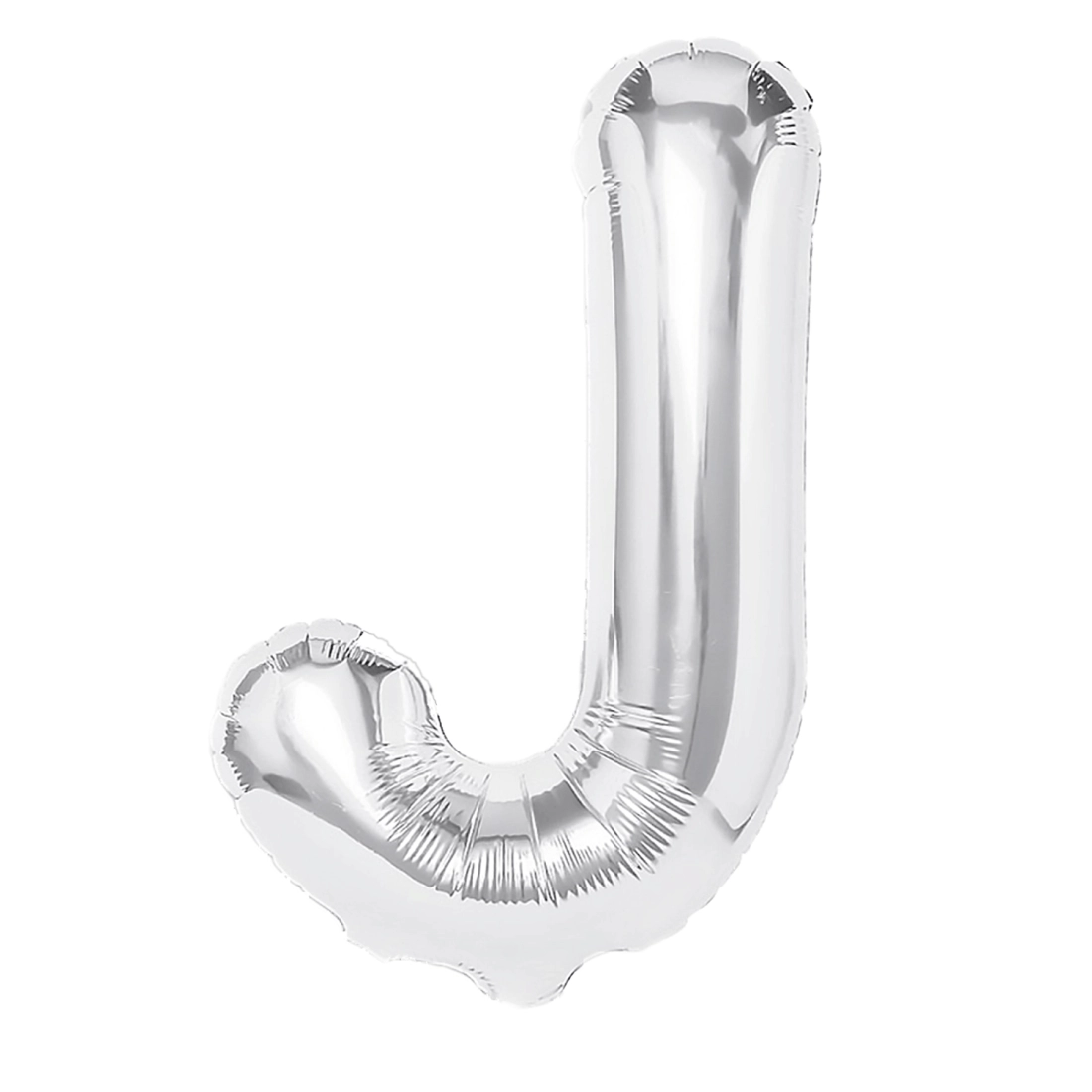 Fólia lufi betű J, ezüst, 40 cm