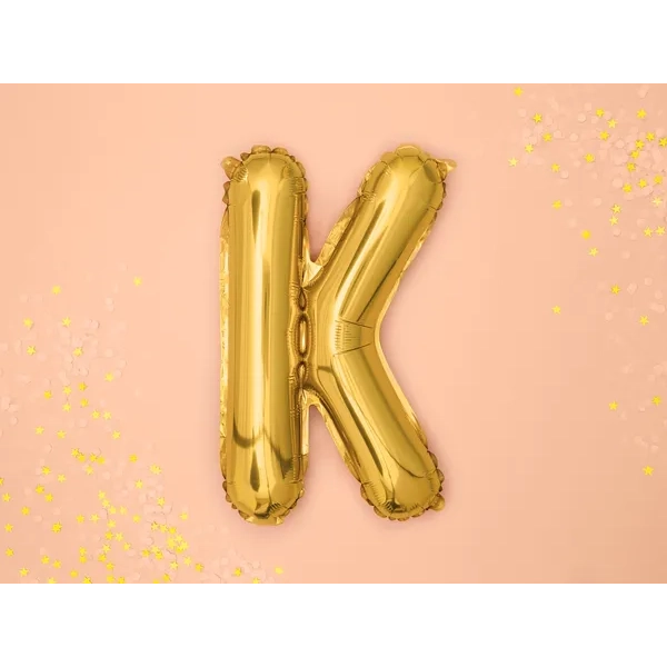 Fólia lufi K betű arany, bulira