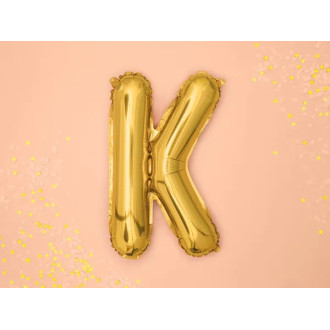 Fóliový balón písmeno K gold na párty