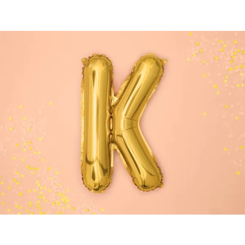 Zlatni folijski balon slovo K za party