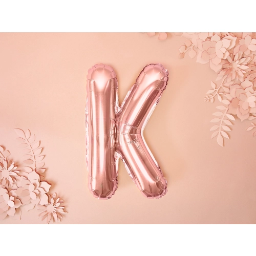 Foli balon slovo K rose gold za zabavu